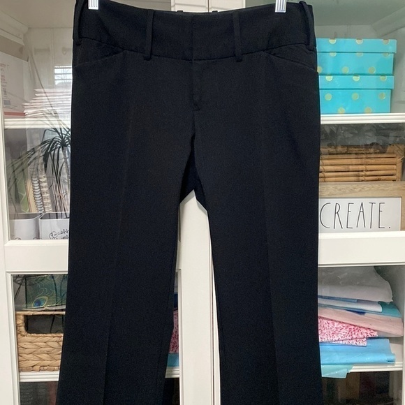 Maurices Black Wide Band Stretch Dress Pants Trousers Bootcut Flare Like New 7/8 - Picture 8 of 16